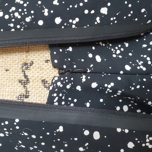 Kate Spade Saturday Black and White Paint Splatter Polka Dot Dress Size 6 - Picture 5 of 8